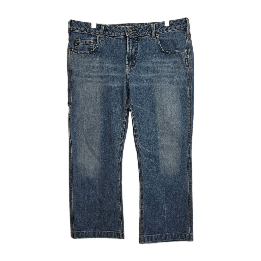 Silver Jeans Cropped Straight-Leg Jeans Women's Size 33 Blue Logo